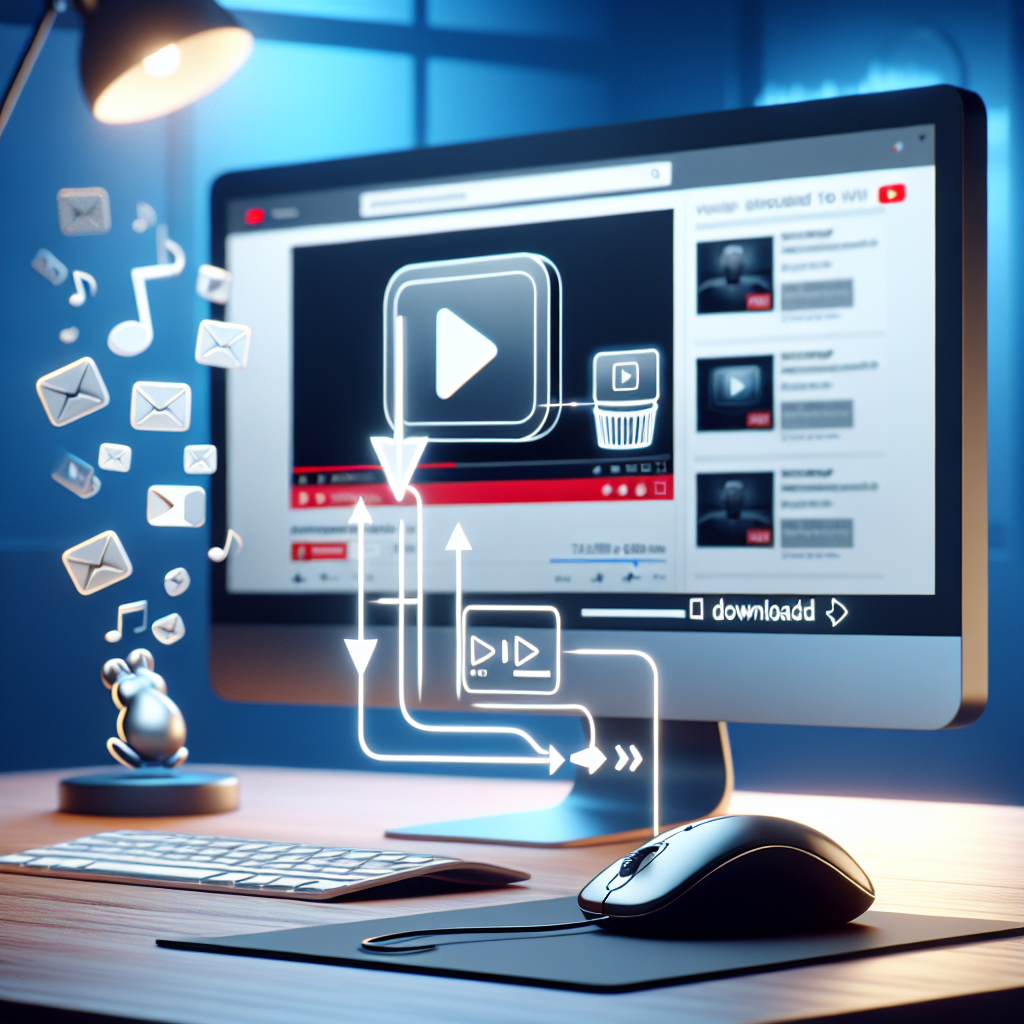 "Step-by-step guide to downloading YouTube videos, featuring a screenshot of a video download link in action on a computer screen."