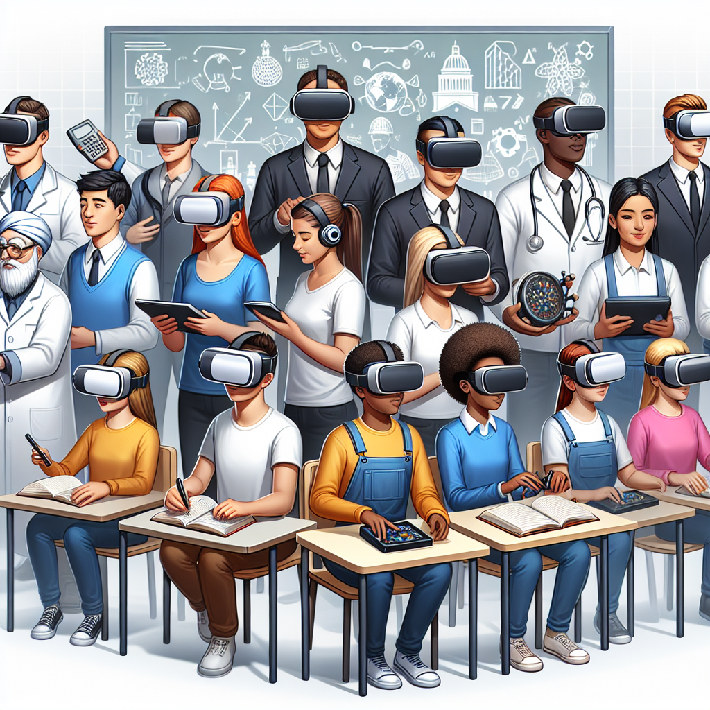 "Students engaging in immersive virtual reality training session, showcasing how VR technology enhances learning experiences in education and professional development."